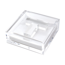 Load image into Gallery viewer, Lucite Acrylic Initial Letter Paper Weight Cocktail Napkin Holder