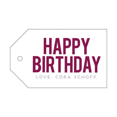 Letterpress Gift Tag Birthday 11