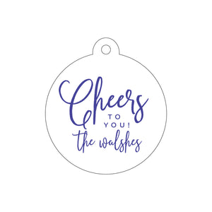 Letterpress Gift Tag Cheers 9
