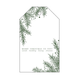 Letterpress Gift Tag Holiday 28