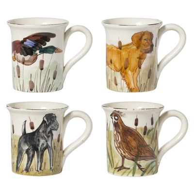 Wildlife Dog Duck Pheasant Painted Coffee Cups Shop entertaining and home at paper twist in charlotte