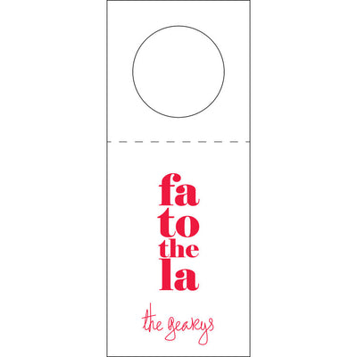 Holiday Fa La Bottle Tag Personalized Letterpress Shop Small Charlotte