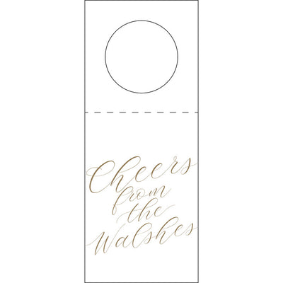 Cheers Bottle Tag Personalized Letterpress Shop Small Charlotte