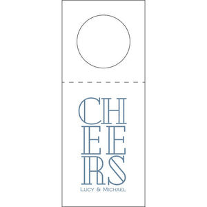 Cheers Bottle Tag Personalized Letterpress Shop Small Charlotte