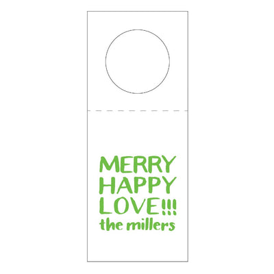 Holiday Merry Happy Love Bottle Tag Personalized Letterpress Shop Small Charlotte