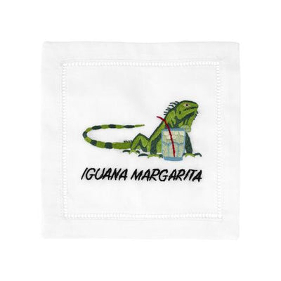Iguana Lizard Linen Coaster
