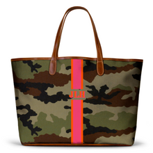Load image into Gallery viewer, camouflage camo leather tote bag travel pink gift charlotte papertwist