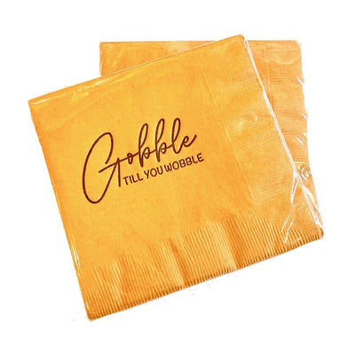 gobble til you wobble napkin thanksgiving friendsgiving hostess gift home entertaining charlotte papertwist