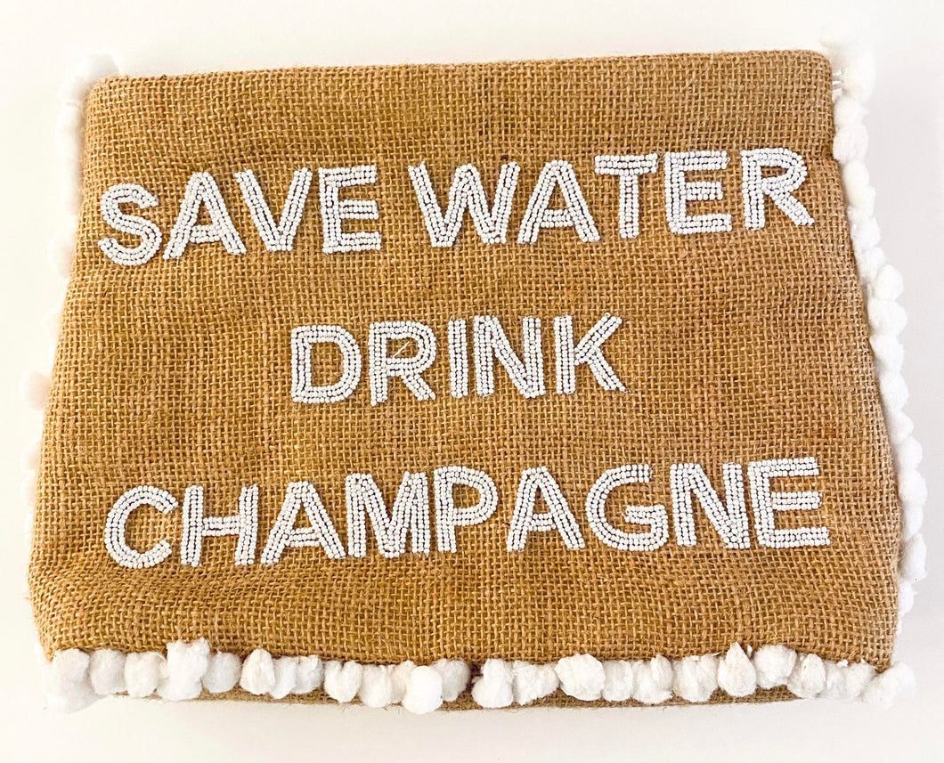 Save Water Drink Champagne Clutch