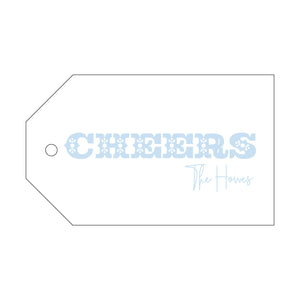 Letterpress Gift Tag Cheers 8