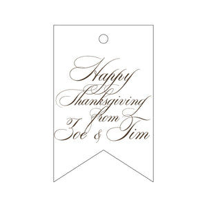 Letterpress Gift Tag Thanksgiving 1